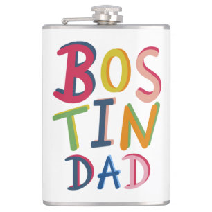 Personalised Bostin Dad Black Country Hip Flask