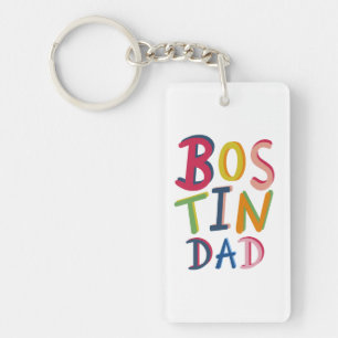 Personalised Bostin Dad Black Country Key Ring