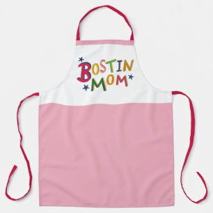 Personalised Bostin Mom Black Country Apron