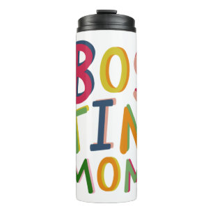 Personalised Bostin Mom Black Country Thermal Tumbler
