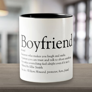 Personalised Boyfriend Definition Two-Tone Coffee Mug