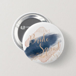 Personalised Bride Squad wedding party badges 2 Inch Round Button