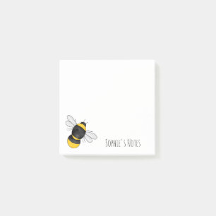 Personalised bumble bee post it notes