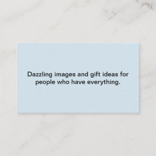 Personalised business card. card