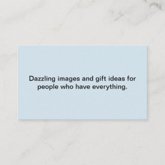 Personalised business card. card