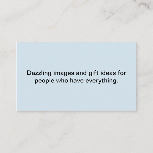 Personalised business card. card (Back)