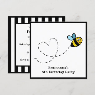 Personalised Busy Bumblebee Invitation