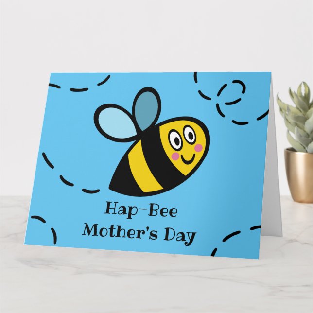 Personalised Busy Bumblebee Mother's Day Card (Small Plant)