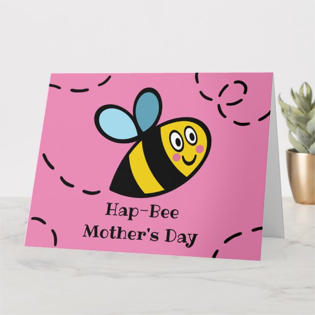 Personalised Busy Bumblebee Mother's Day Card (Small Plant)