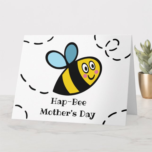 Personalised Busy Bumblebee Mother's Day Card (Small Plant)