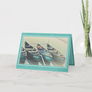 Personalised canoe birthday party invitation