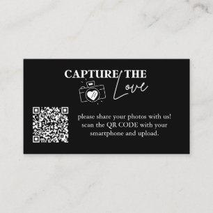 Personalised Capture The Love Wedding Qr Code Enclosure Card