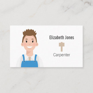 Personalised Carpenter Avatar Business Card