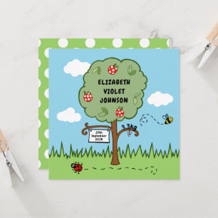 Personalised Celebration Tree Birth Announcement