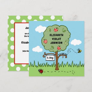 Personalised Celebration Tree Birth Announcement