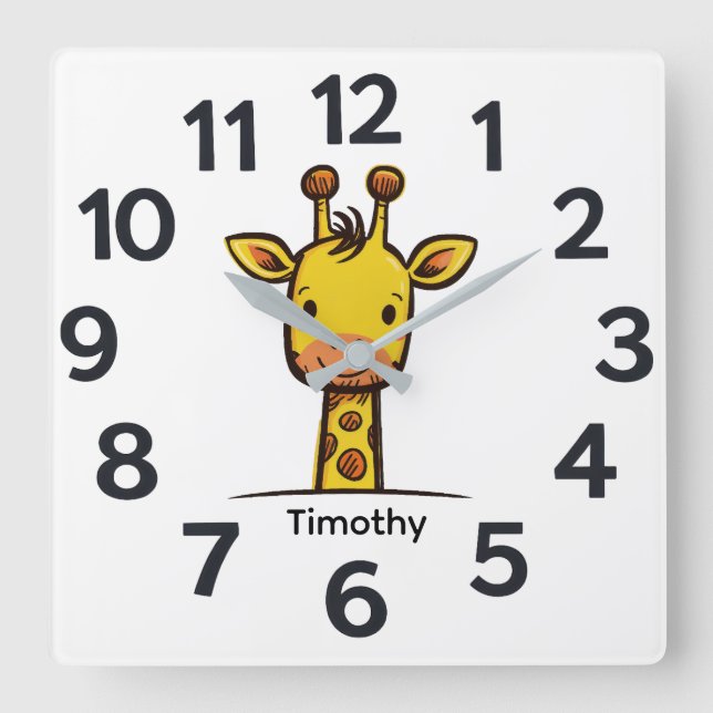 Personalised Child's Wall Clock (Front)