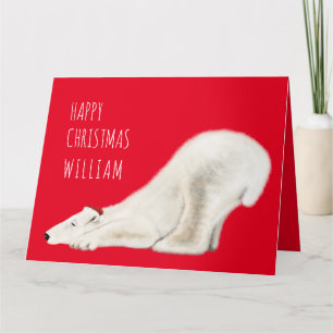 Personalised Chilled Polar Bear Christmas Card