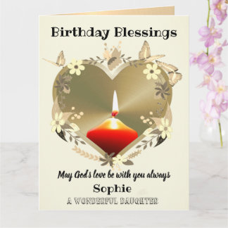 Personalised Christian Birthday Card For Daughter