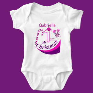 Personalised Christmas Baby "My 1st Christmas" Bodysuit