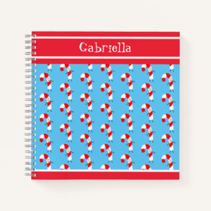 Personalised Christmas Candy Cane Notebook