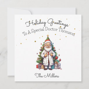 Personalised Christmas Card For A Doctor