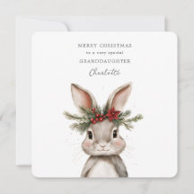 Personalised Christmas Card Granddaughter