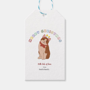 Personalised Christmas cat  Gift Tags