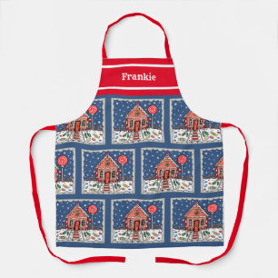 Personalised Christmas Gingerbread House Apron