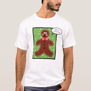 Personalised Christmas Gingerbread Man T-Shirt
