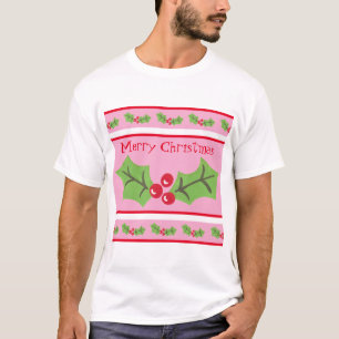 Personalised Christmas Holly & Berries T-Shirt
