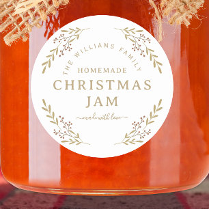 Personalised Christmas Jam Jar Stickers