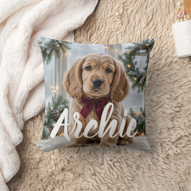 Personalised Christmas Photo throw pillow (Blanket)