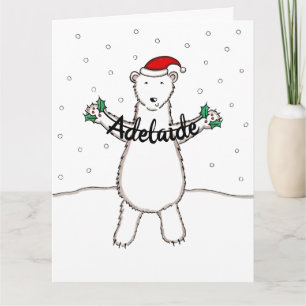 Personalised Christmas Polar Bear Card