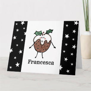 Personalised Christmas Pudding Card