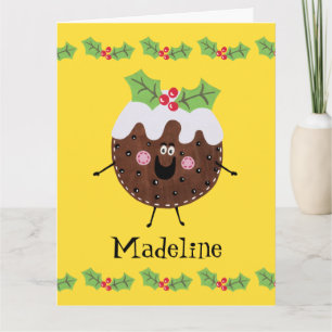 Personalised Christmas Pudding Card