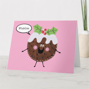 Personalised Christmas Pudding Card