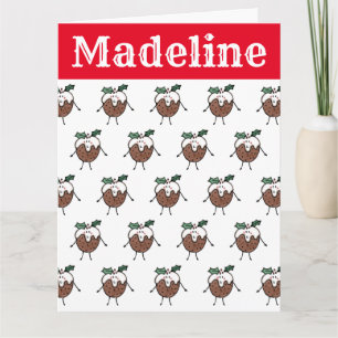Personalised Christmas Pudding Card