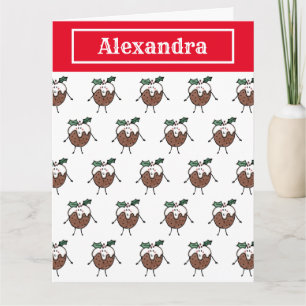 Personalised Christmas Pudding Card