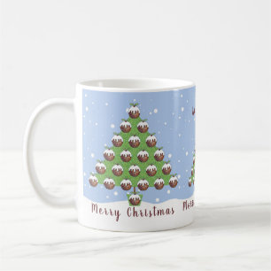 Personalised Christmas Pudding Tree Mug
