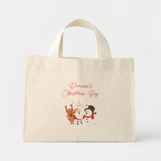 Personalised Christmas Snowman Santa Reindeer Bag