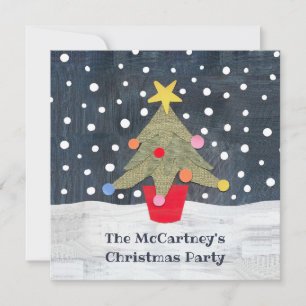 Personalised Christmas Tree Christmas Invitation