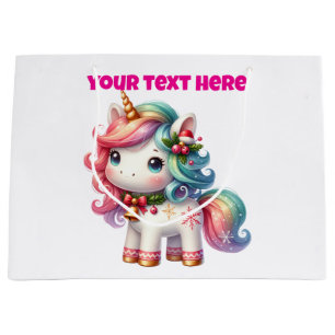 Personalised Christmas Unicorn Gift Bag 