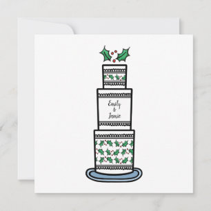 Personalised Christmas Wedding Invitation