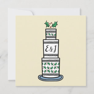 Personalised Christmas Wedding Invitation