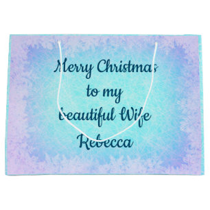 Personalised Christmas Wife Large Gift Bag
