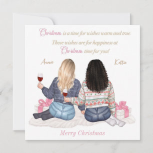 Personalised Christmas wishes Card Merry Christmas