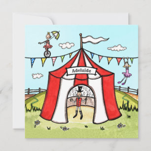 Personalised Circus Birthday Party Invitation