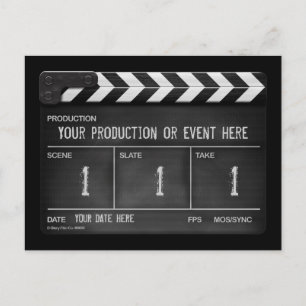 Personalised clapperboard / slate postcard
