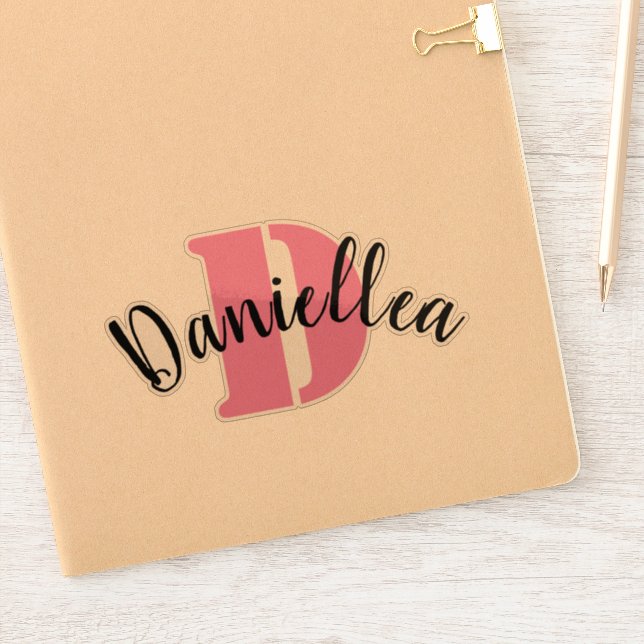 Personalised Clear Vinyl Name Labels (Notebook)
