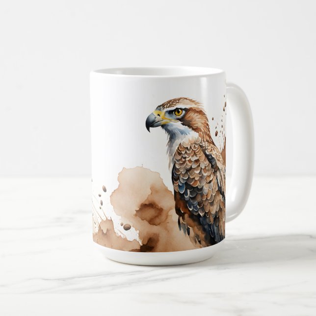 Personalised coffee stained hawk - Coffee Addicts Coffee Mug (Front Right)